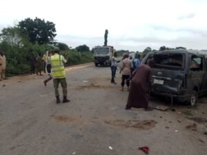 Read more about the article Bus somersaults in Ogun, claims six lives, Injures 19