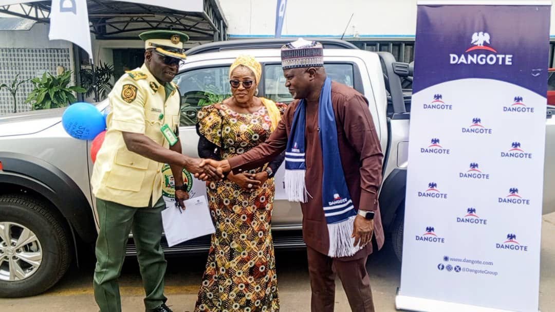 Donation of Patrol Vehicle by Dangote Company