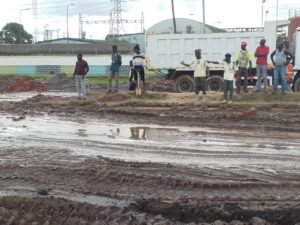 Read more about the article Inspection of the ongoing road construction at Lakatabu near Lafarge Cement Company along Lagos – Abeokuta Expressway.