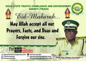 Read more about the article EID- EL- KABIR: TRACE PLEDGE TO ENSURE SAFETY ON OGUN 27 MAJOR TRAFFIC CORRIDORS